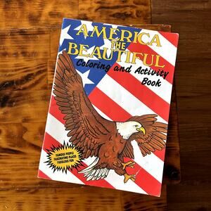 Vintage 1991 America The Beautiful Coloring & Activity Book (Unused)